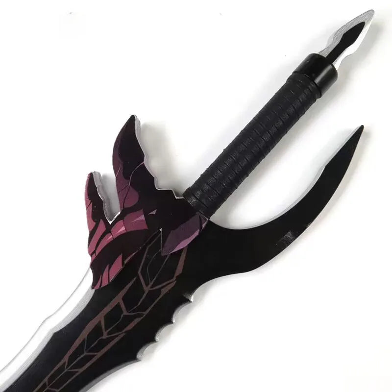 52cm/58cm Anime Solo Leveling Cheng Xiaoyu Knight Killer Fangs Toy Sword Cosplay Katana Wooden Safety Cos Performance Props Gift