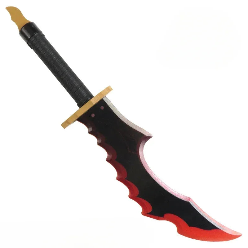 52cm/58cm Anime Solo Leveling Cheng Xiaoyu Knight Killer Fangs Toy Sword Cosplay Katana Wooden Safety Cos Performance Props Gift