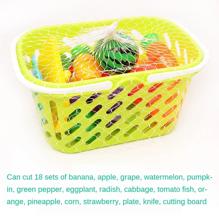 6/10/13/24Pcs Kitchen Fun Cutting Fruits and Vegetables Food Play House Set Puzzle Education Toys For Kids Boys Girls Xmas Gifts