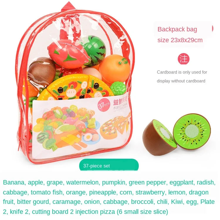 6/10/13/24Pcs Kitchen Fun Cutting Fruits and Vegetables Food Play House Set Puzzle Education Toys For Kids Boys Girls Xmas Gifts