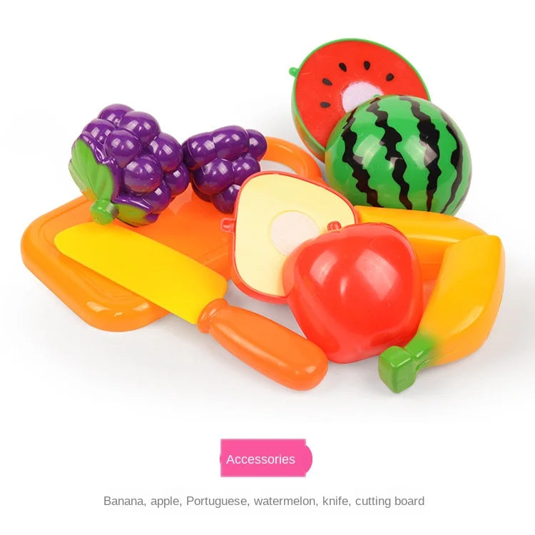 6/10/13/24Pcs Kitchen Fun Cutting Fruits and Vegetables Food Play House Set Puzzle Education Toys For Kids Boys Girls Xmas Gifts