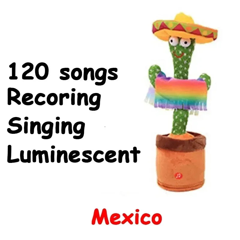 A Talking Cactus Toy That Can Be Charged Recorded and Repeated Suitable for Spanish English and Arabic Voice Changer for Kids