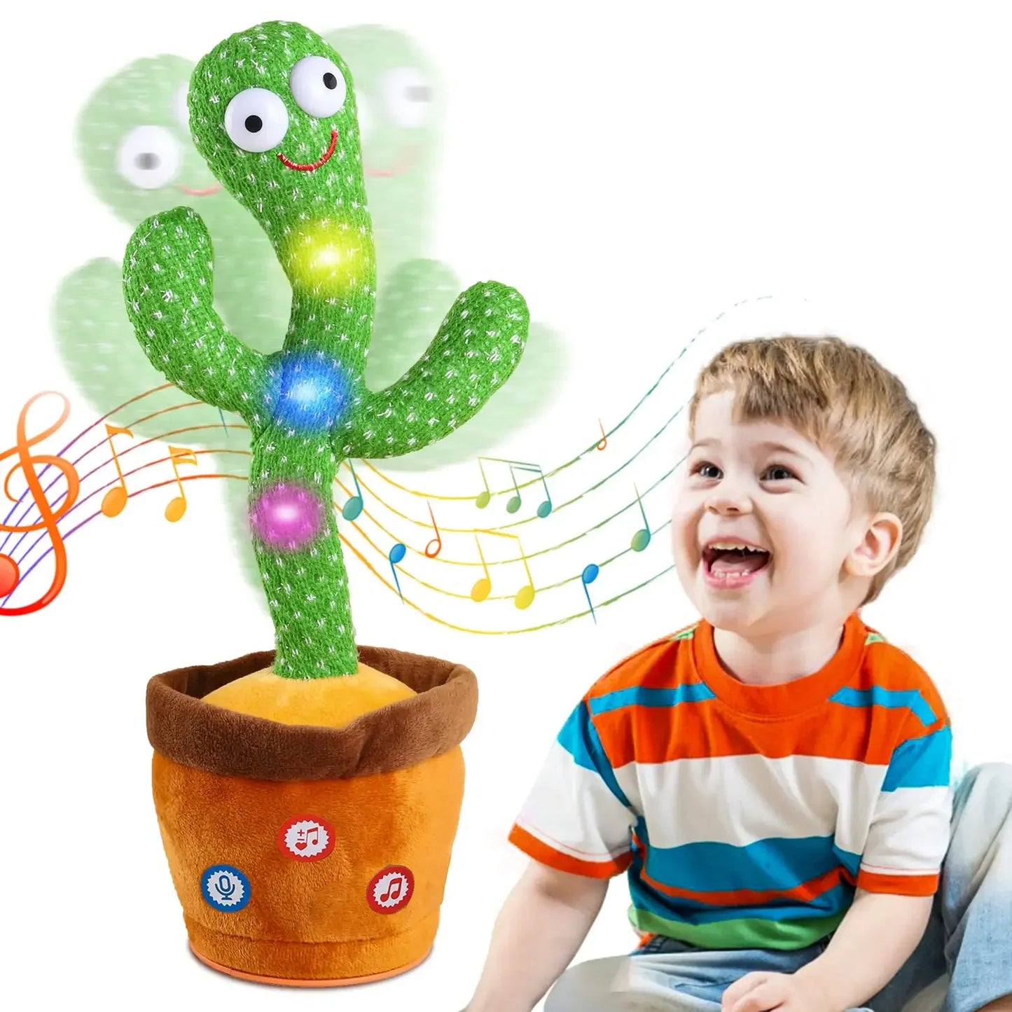 A Talking Cactus Toy That Can Be Charged Recorded and Repeated Suitable for Spanish English and Arabic Voice Changer for Kids