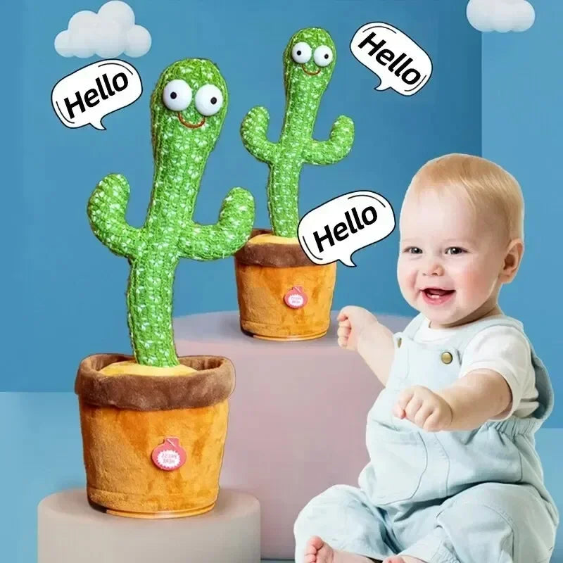 A Talking Cactus Toy That Can Be Charged Recorded and Repeated Suitable for Spanish English and Arabic Voice Changer for Kids