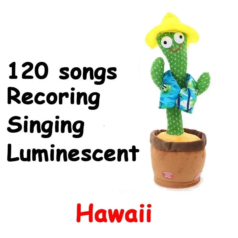 A Talking Cactus Toy That Can Be Charged Recorded and Repeated Suitable for Spanish English and Arabic Voice Changer for Kids