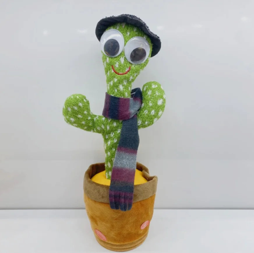 A Talking Cactus Toy That Can Be Charged Recorded and Repeated Suitable for Spanish English and Arabic Voice Changer for Kids