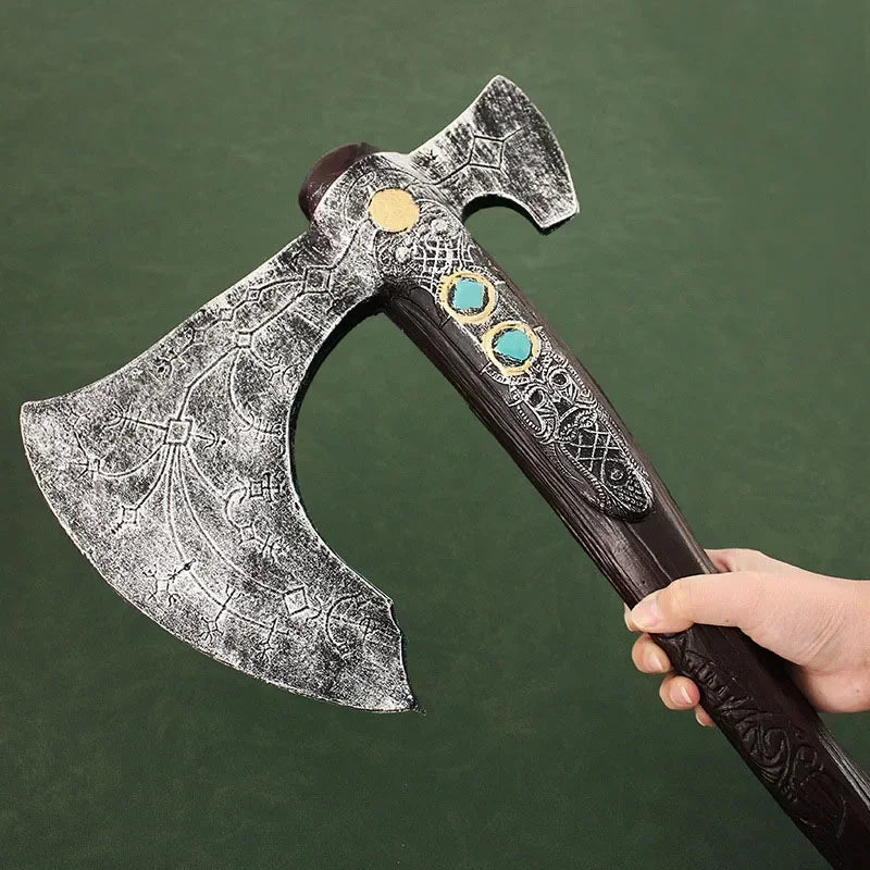 God of War 93cm Leviathan Axe Kratos Weapon Model Pu Game God of War: Ragnarok Axe Samurai Weapon Model Gift Toys for Boys Kid