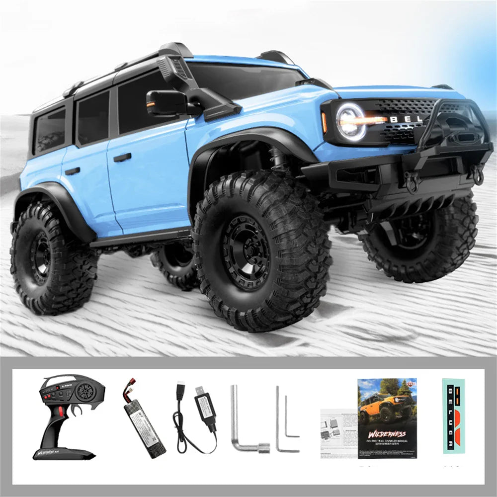 Toys RTR R1001/2/3 1/10 2.4G 4WD RC Car Full Proportional Rock Crawler LED Light 2 Speed Off-Road Climbing Truck Vehicles Mod