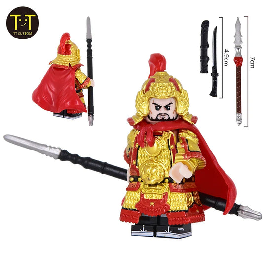 Military Armor Soldiers Medieval Figures Yue Fei Hero Characters Knights Sword Weapons Accessories Building Blocks DIY Toys