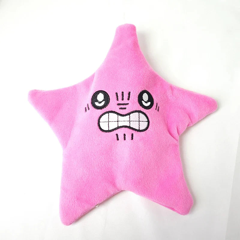 Moving Angry Jumping Star Plush Toy Book Bag Keychain Doll Expression Star Plush Soft Kawaii Children Toy Gift