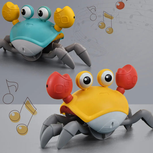 New Crawling Crab Baby Toy Automatically Avoid Obstacles Baby Interactive Toy Crawling Interactive Escape Crabs Walking Dancing