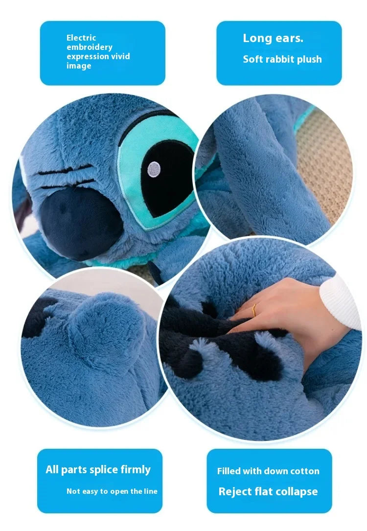 45-100cm Big Size Kawaii Disney Lilo And Stitch Stuffed Animals Big Plush Toy Pillow Anime Doll Cute Children Birthday Gifts