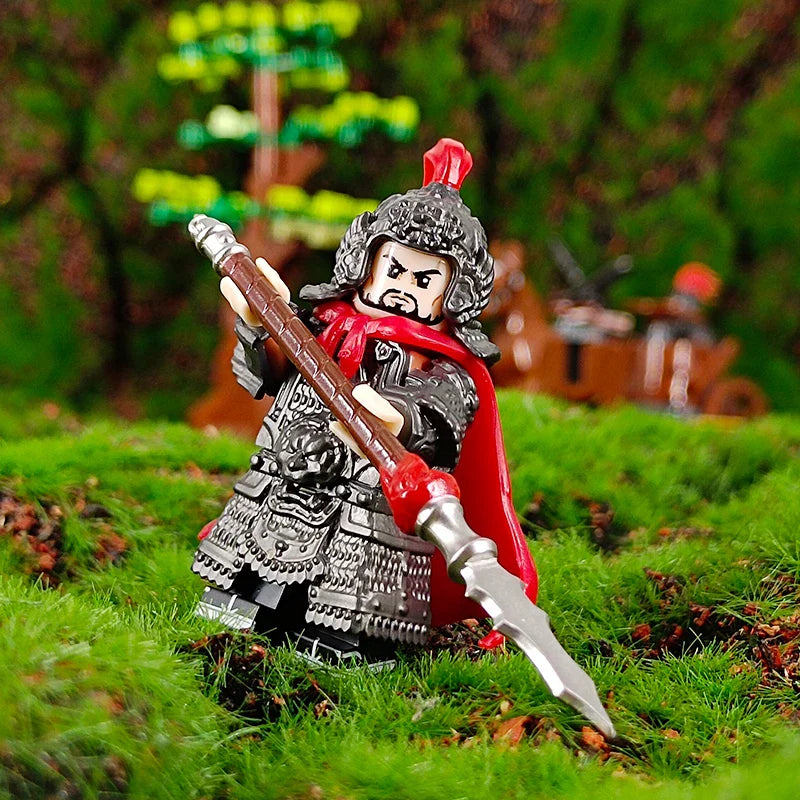 Military Armor Soldiers Medieval Figures Yue Fei Hero Characters Knights Sword Weapons Accessories Building Blocks DIY Toys