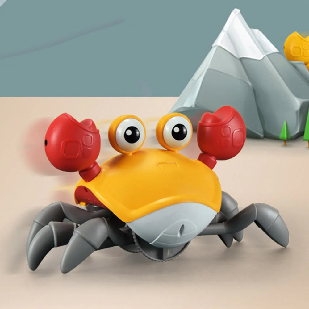 New Crawling Crab Baby Toy Automatically Avoid Obstacles Baby Interactive Toy Crawling Interactive Escape Crabs Walking Dancing