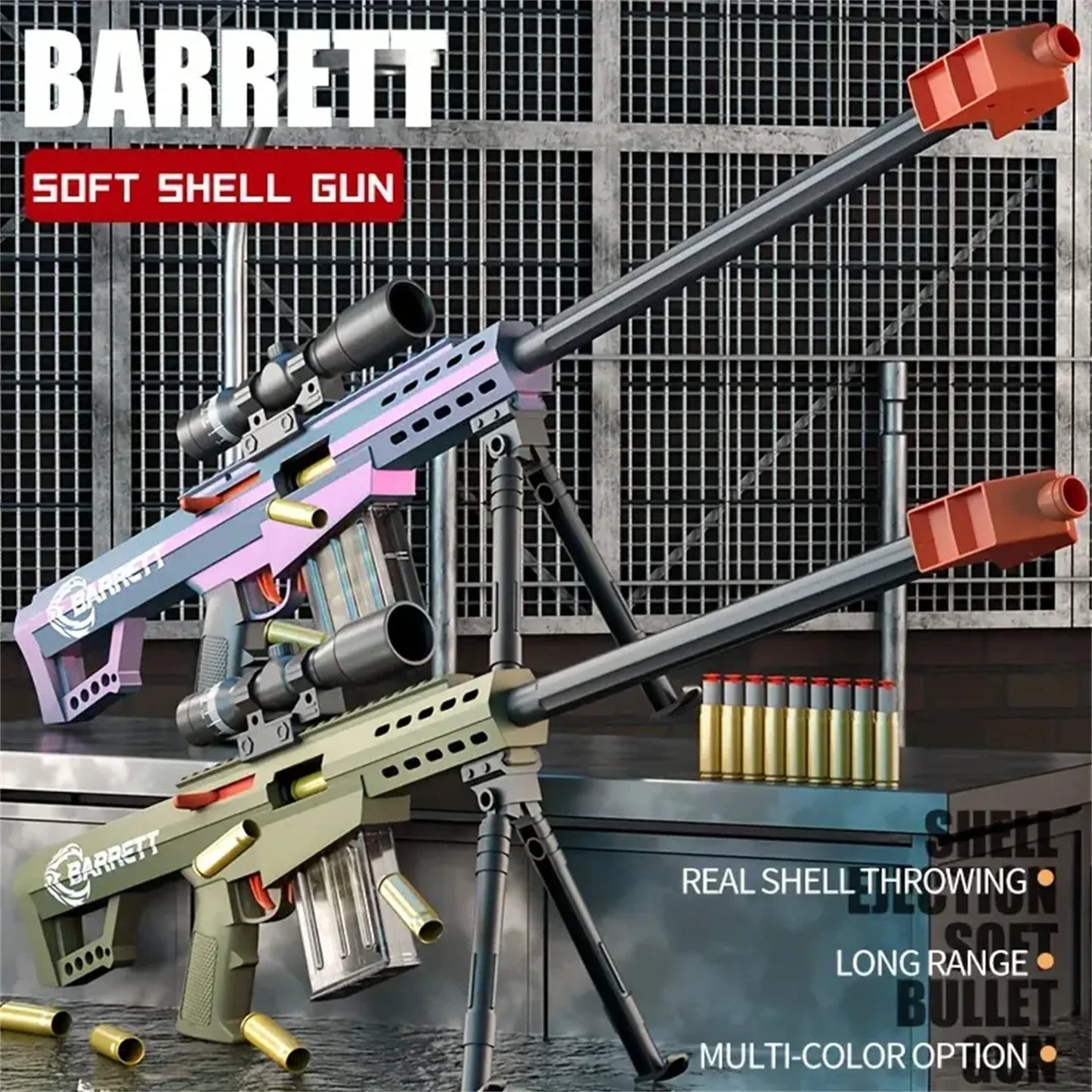 Soft Bullet Toy Gun Large height configuration (78cm/30.7in) Soft bullet Sniper dynamic shell Soft bullet gun toy (color is diff