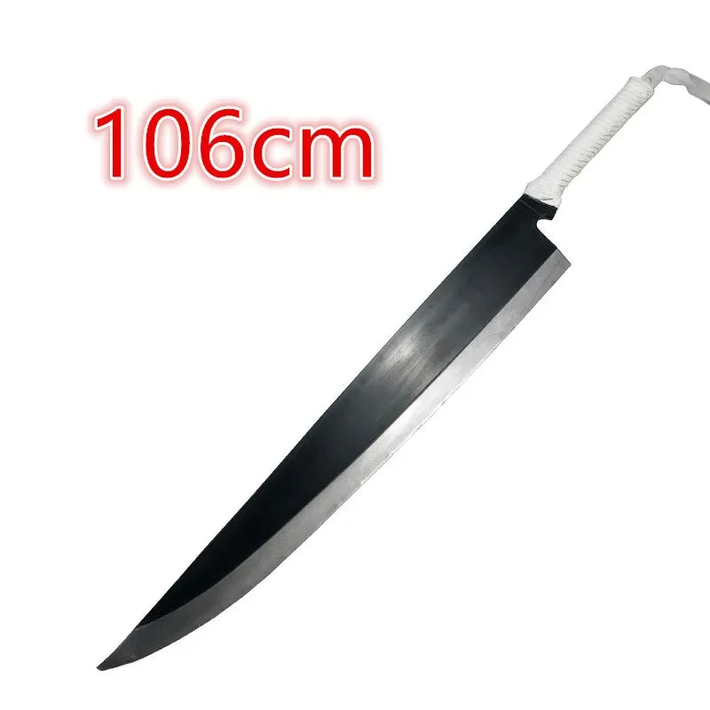 Sword Kurosaki Ichigo Sword Sky Lock Moon White Knife Zanpakutou Ninja Katana Knife Sword 1:1 Weapon Props Safety PU Toy