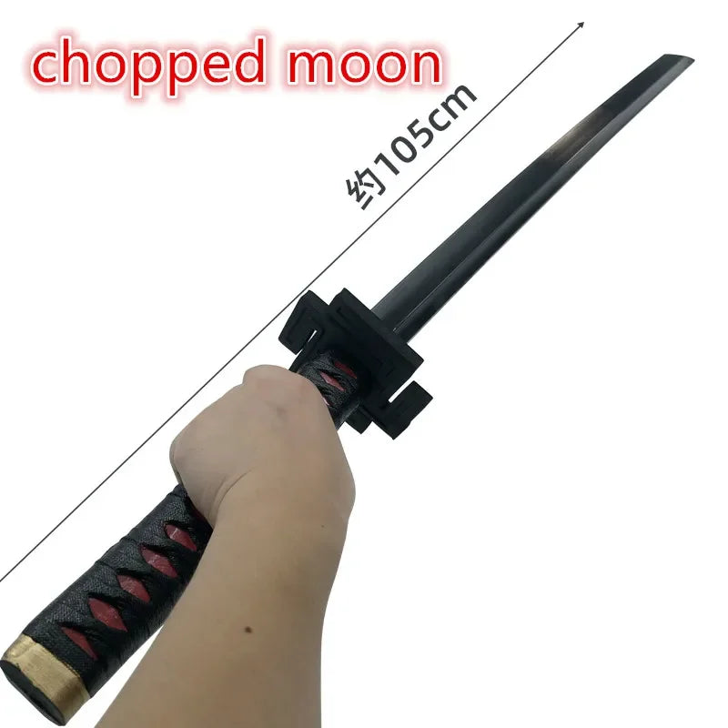 Sword Kurosaki Ichigo Sword Sky Lock Moon White Knife Zanpakutou Ninja Katana Knife Sword 1:1 Weapon Props Safety PU Toy