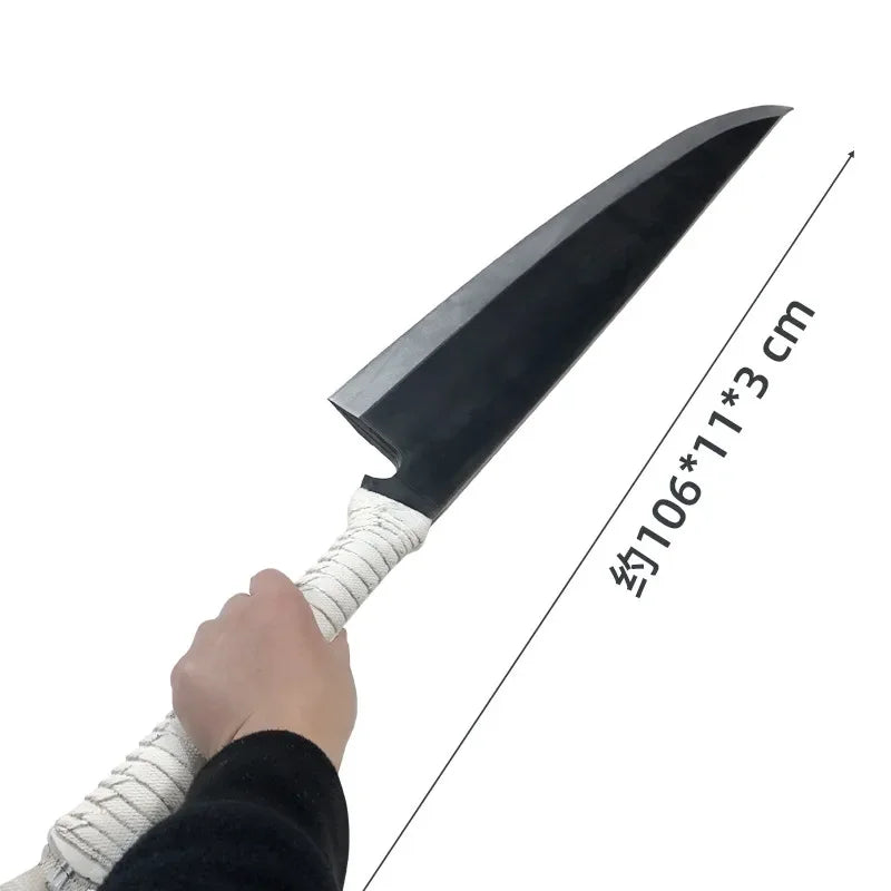 Sword Kurosaki Ichigo Sword Sky Lock Moon White Knife Zanpakutou Ninja Katana Knife Sword 1:1 Weapon Props Safety PU Toy