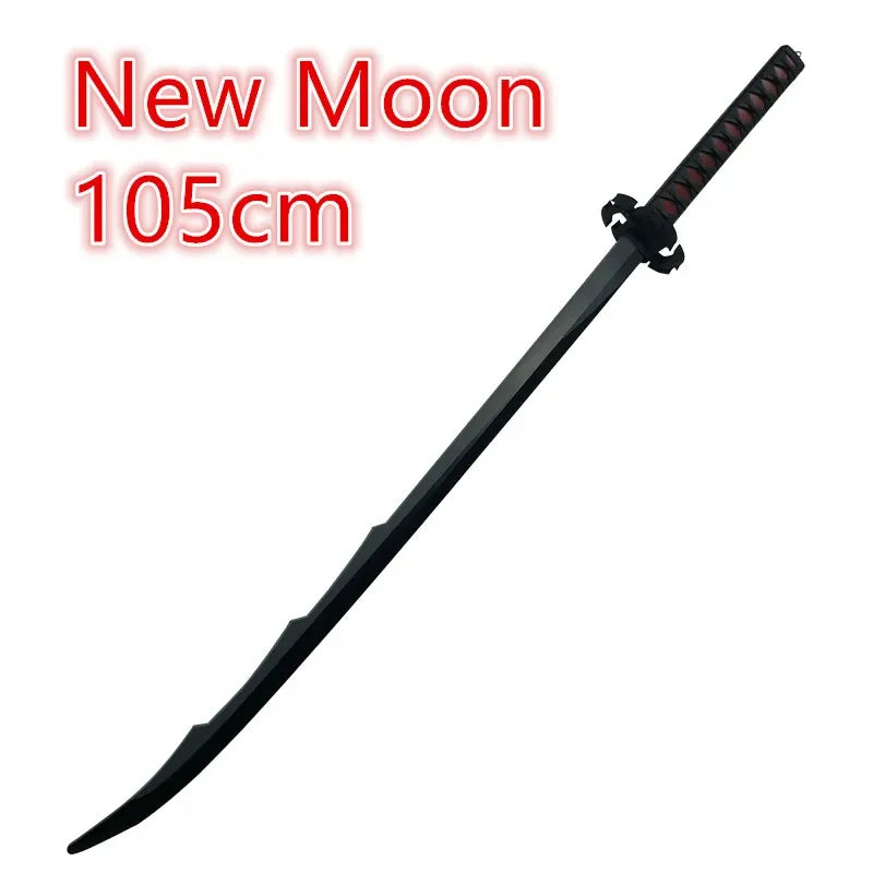 Sword Kurosaki Ichigo Sword Sky Lock Moon White Knife Zanpakutou Ninja Katana Knife Sword 1:1 Weapon Props Safety PU Toy