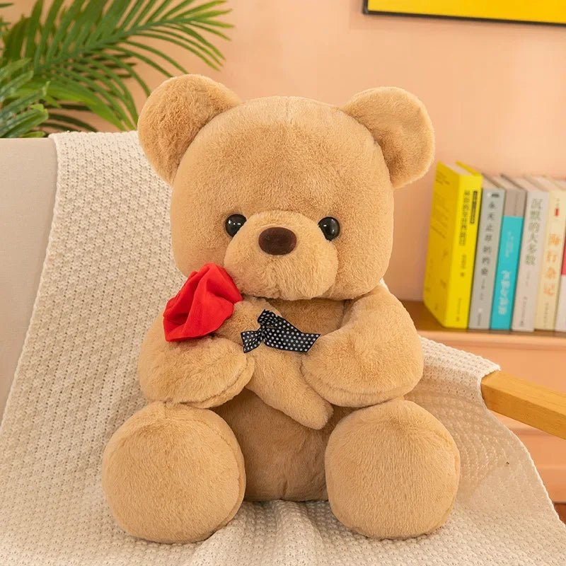 Valentine's Day roses teddy bear animal plush toys for girls teddy bear dolls