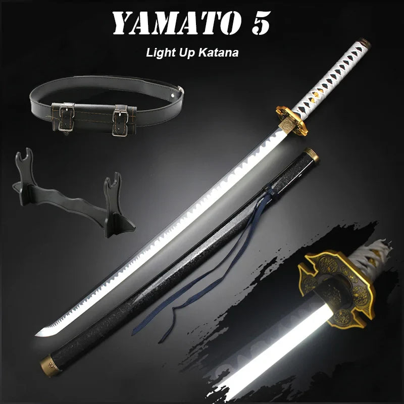 Light Up Toy Sword Nelo Angelo Cosplay Weapons Props 104cm/41in with Belt and Sword Holder Christmas Costume Gifts